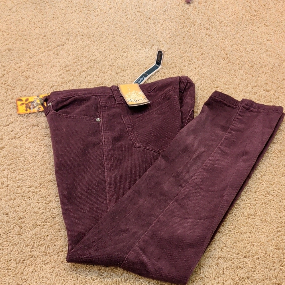 Maroon Corduroy Skinny Pants 9Jr